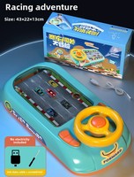 Simulation de jeu de course de bureau éducatif pour enfants avec volant aventure jouet de conduite en plastique