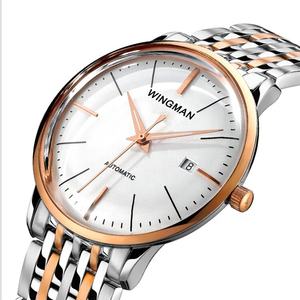 Montres mécaniques automatiques pour hommes, style moderne, luxe, meilleures ventes, logo personnalisé, verre saphir, bracelet en cuir véritable - Product Image 4