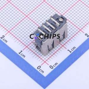 KH-AF90QCSMT-10-H6.3 USB Connector SMD Connector Type-A Female Horizontal Mount 4P - Product Image 2