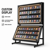 Présentoir LED de luxe pour cartes à collectionner avec vitrine en acrylique et support personnalisé avec logo