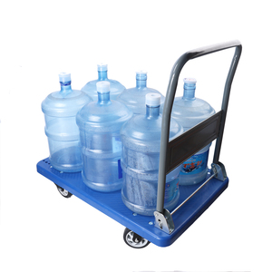 Troli Dorong Lipat Berkualitas Tinggi untuk Barang Berat, Kapasitas 660 Lbs, Platform Pindahan, Pegangan Dorong, Gerobak Datar - Product Image 3