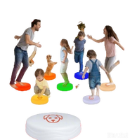 Lampe LED tactile ronde rechargeable 16 couleurs pour carrelage, avec sons d'animaux et jeux pour enfants, idéale pour la maternelle, le centre commercial, la maison, personnalisable OEM
