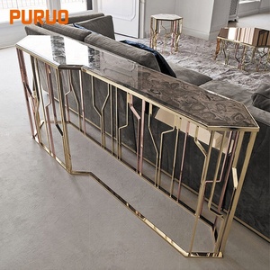 Living Room Furniture Marble Corner Round <strong>Gold</strong> Metal Legs Modern Designs <strong>Small</strong> Side <strong>Table</strong> - Product Image 5