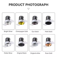 Plafonnier LED ultra mince 10W, spot fixe, humide, en aluminium, encastré profond, pour galerie