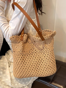 Stylische Tragetaschen für Damen, Neue Handtaschen, Gewebte Taschen, Umweltfreundliche Gestrickte Taschen für den Täglichen Gebrauch, Damen-Handtasche im Großhandel - Product Image 3