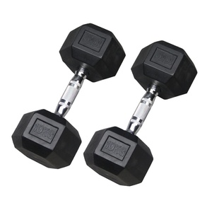 Ensemble d'haltères pour équipement de fitness gym haltères hexagonaux haltères hexagonaux en caoutchouc - Product Image 1