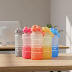 Botella de Agua de un Galón con Pajita y Marcador de Tiempo, Botella de Agua Deportiva de Gran Capacidad, Libre de BPA - Product Image 1