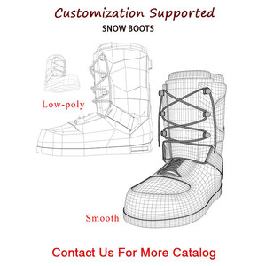 Xinzirain Logo personnalisé 2024 <span class=keywords><strong>bottes</strong></span> <span class=keywords><strong>de</strong></span> <span class=keywords><strong>neige</strong></span> d'hiver pour femmes en coton à fermeture éclair en fourrure douce - Product Image 2