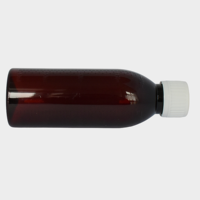 Bouteille en plastique ambré foncé de 180 ml pour médicaments liquides oraux, sirop contre la toux |   Bouteille en plastique avec quatre lignes graduées 180 ml |   Qualité pharmaceutique