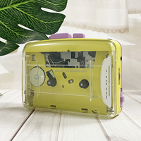 Étui transparent orange personnalisé Lecteur de cassette multifonctionnel avec clip Lecteur audio Walkman Radio FM Enregistreur de cassette Lecteur de cassette