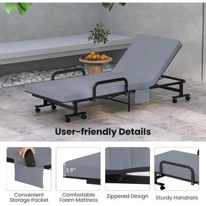 अतिथि कमरे के लिए सोफे धातु बिस्तर को मोड़ने योग्य तह सोफे बिस्तर के साथ ले बैग चल कुर्सी सोफे अतिरिक्त बिस्तर - Product Image 6