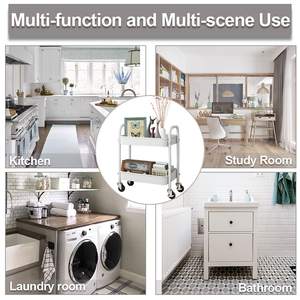 2层厨房储物手柄金属厨房推车多功能车可移动多功能车来源厂家供应价格便宜 - Product Image 5