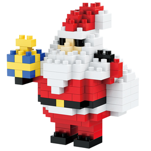 Set di Micro Blocchi da Costruzione Albero di Natale e Babbo Natale, Giocattolo Educativo DIY in ABS, Confezione Regalo per Bambini per le Festività - Product Image 5