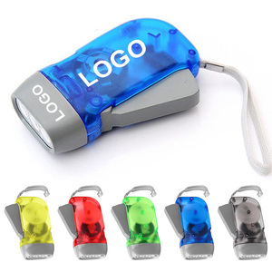 Lampe torche à manivelle personnalisée avec logo IDEA GIFT, lampes torches promotionnelles, mini lampe torche LED d'urgence pour la survie en plein air - Product Image 1