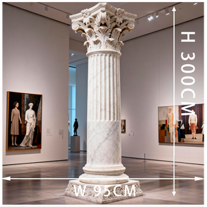 Hand Carved Outdoor <strong>Marble</strong> <strong>Column</strong> <strong>Marble</strong> Balcony Balcony Roman Style Pillar Outdoor Exterior Decorative <strong>Columns</strong> - Product Image 2