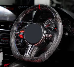 <span class=keywords><strong>Volant</strong></span> à fond plat en fibre de carbone personnalisé pour <span class=keywords><strong>BMW</strong></span> M2 M3 M4 F Châssis-Red Stripe <span class=keywords><strong>Drift</strong></span> Look Interior Upgrade - Product Image 3