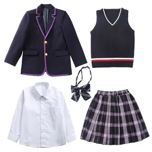 new model custom modern kids school uniform wholesale design tracksuit ties blazer pants international school uniforms