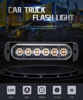 DXZ OEM 6 LED Notfall-Stroboskoplichter - Bernsteinfarbenes Weißes Warnblinklicht für Baustellen und Gefahrenbereiche CE-Zertifiziert