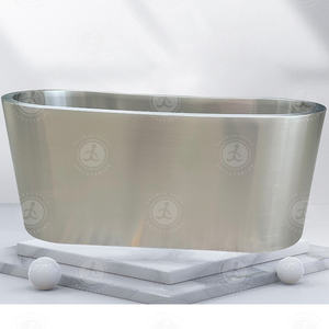 Bañera independiente de acero inoxidable #304, bañera de inmersión fría, bañera de baño de hielo para una sola persona, bañera de cuerpo completo para relajarse - Product Image 4