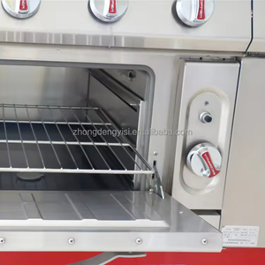 Estufa de Gas Comercial para Restaurante/Hotel, con 4/6/8 Quemadores, Horno y Parrilla, de Acero Inoxidable - Product Image 6