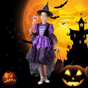 Fantasia infantil para festa de aniversário, atacado, fantasia halloween para crianças, vestido de halloween meninas