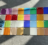 Plaque miroir acrylique colorée en gros, panneau miroir en polystyrène hautement réfléchissant, miroir en plastique PMMA sur mesure pour la décoration