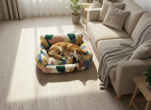 Nichoir de luxe écologique <span class=keywords><strong>pour</strong></span> animaux de compagnie avec tapis doux, housse amovible confortable, <span class=keywords><strong>lit</strong></span>-coussin chaud <span class=keywords><strong>pour</strong></span> petits chiens et chats - Product Image 4