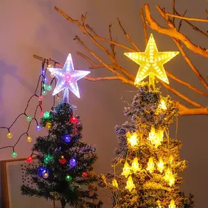 Weihnachts baum Topper Star Batterie betriebenes LED-Licht für Weihnachts dekoration und Party dekorationen Festival Lichter