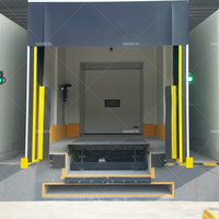 Niveleur de quai télescopique certifié CE, homologué UE, rampe hydraulique fixe pour le chargement de chariots élévateurs en entrepôt frigorifique