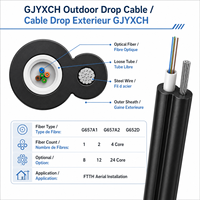 Cable de Fibra Óptica GJYXCH FTTH Drop Cable de 1, 2, 4, 8, 12, 24 Hilos G657A1 A2