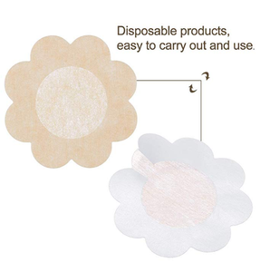 Wieder verwendbare Stoff nippel abdeckungen Einweg-Brust pasteten Klebende Satin blüten pasteten für Frauen - Product Image 6