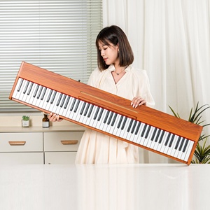 เครื่องดนตรีเปียโนไม้ไฟฟ้าแบบพกพา88คีย์พร้อมเครื่องสังเคราะห์ MIDI ทำจากจีน - Product Image 2