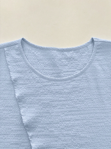 ชุดเซ็ตผู้หญิงสีพื้น ฤดูใบไม้ผลิ/ฤดูร้อน 2026 เสื้อแขนสั้น กางเกงขาสั้น ชุดสองชิ้น - Product Image 5