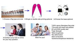 ธงป้ายโฆษณากลางแจ้งแบบกำหนดเอง ชุดธงปีกนกสำหรับงานชายหาด - โพลีเอสเตอร์และไฟเบอร์กลาส - Product Image 6