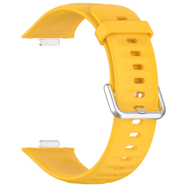 Silver Buckle for Huawei Watch Fit 3 Band Replacement Smart Belt Wristband Bracelet Sport Silicone Watch Strap Fit 3