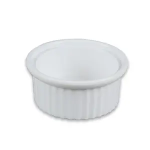 Penjualan paling laris 4oz tipe mangkuk Ramekin melamin putih untuk penggunaan Dapur