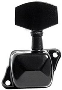 Mécaniques d'accordage semi-fermées noires 3L3R pour guitares électriques et acoustiques – Pièces de rechange - Product Image 6