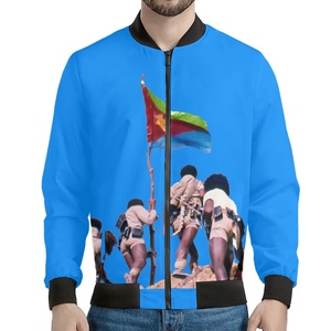 Drapeau érythréen personnalisé grande taille vestes pour hommes bon marché vente en gros mode tendance hommes Bomber vestes <span class=keywords><strong>de</strong></span> haute qualité <span class=keywords><strong>manteau</strong></span> respirant - Product Image 4