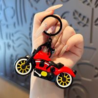 Gantungan Kunci Motor Kreatif Kecil Keren, Gantungan Kunci Motor Boneka Kartun 3D untuk Pasangan, Liontin Tas Ransel