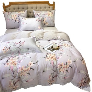 De luxe en gros draps de lit tencel lyocell literie ensembles 100% tencel ensemble de housse de couette - Product Image 1