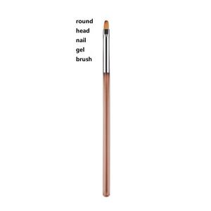 Lot de 15 pinceaux à ongles en nylon à manche en bois vert dégradé avec couvercle pour le dessin de motifs et le nail art - Product Image 5