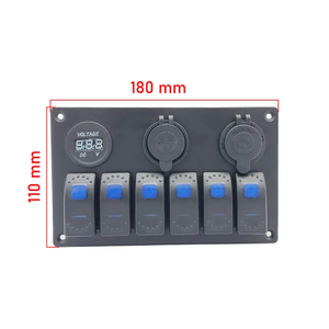 Panneau de commutation de commande marin 12V/24V Panneau électrique de disjoncteur marin personnalisé pour bateau Yacht <span class=keywords><strong>caravane</strong></span> - Product Image 2