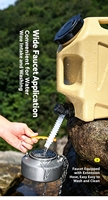Bidon de stockage d'eau en HDPE de qualité alimentaire 10L 12L 19L, conteneur d'eau portable avec robinet pour le camping, les pique-niques, les camping-cars, les activités de plein air