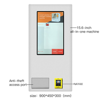 Mini distributeur automatique mural en promotion avec SDK, paiement par carte de crédit/code QR, écran tactile et intégration cloud pour