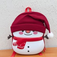 Mochila Impermeable de Moda para Niñas con Diseño de Muñeco de Nieve, Cierre de Cremallera, Capacidad de 20-36L, para Niños de Jardín de Infancia