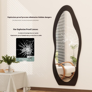 Tùy Chỉnh Đương Đại Phong Cách Hiện Đại Đầy Đủ Chiều Dài Gỗ Mặc Quần Áo Gương Handmade Sang Trọng Cao Cấp Đứng Gương - Product Image 3