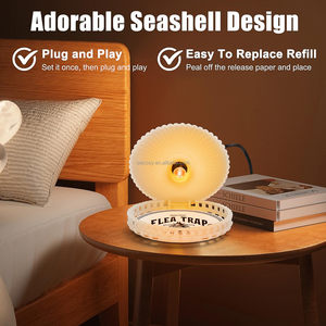 Trampa para Pulgas Chingyoo, Paquete de 2 Trampas Adhesivas para Pulgas con 4 Discos Adhesivos y 4 Bombillas, Trampa Eléctrica para Pulgas con Forma de <span class=keywords><strong>Concha</strong></span>, Mata Insectos - Product Image 6