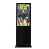 Kiosque tactile vertical sur pied pour téléviseur 4K 55 pouces, écran d'affichage publicitaire intérieur, écran LCD LED numérique HD