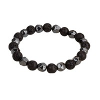 Bracelet à breloques personnalisable multicolore en pierres naturelles, ajustable, obsidienne noire, œil de tigre, hématite, bracelet à breloques, cadeau