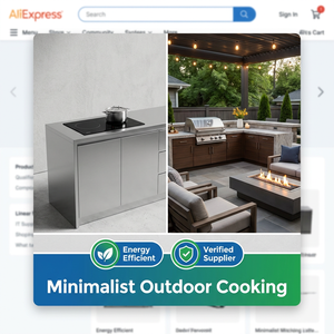Équipement de cuisine extérieure <span class=keywords><strong>en</strong></span> acier inoxydable de qualité commerciale avec <span class=keywords><strong>grand</strong></span> espace de rangement, allumage automatique et conception multifonctionnelle - Product Image 6